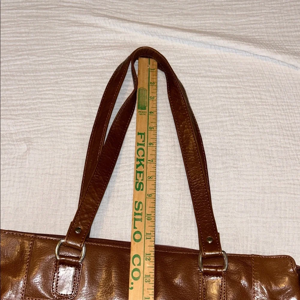 Ashwood Genuine Leather Shoulder Bag Tote Cognac Brown Handbag Purse - Picture 14 of 17